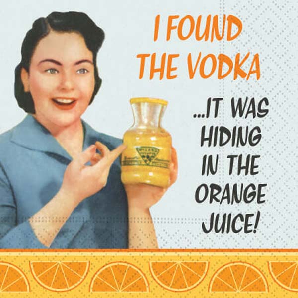 Bar Napkin In The Orange Juice