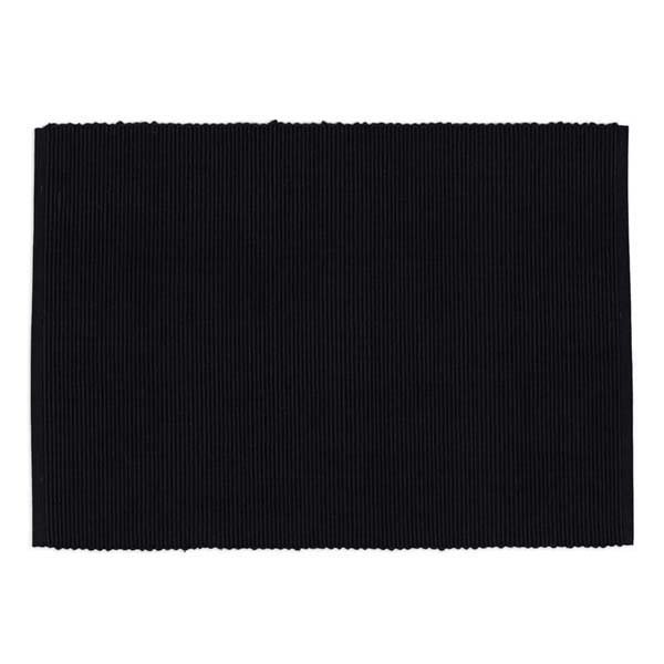 Placemat Black Ribbed
